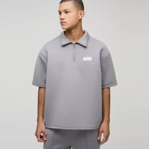 Oversized Heavyweight Cut and Sew Rugby Polo