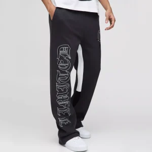 Relaxed Fit Washed Rhinestone Joggers