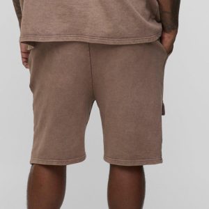Slim Fit Bonded Scuba Short Length Pintuck Shorts