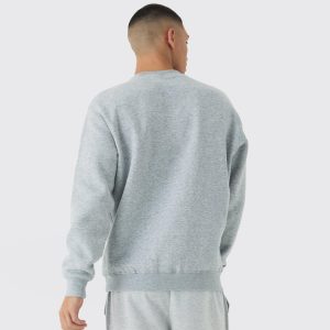 Regular Fit Man Official Colour Block Zip Funnel Neck Sweat