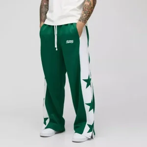 Extreme Wide Leg Man Colour Block Joggers