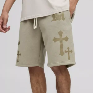 Khaki Relaxed Fit Cargo Shorts
