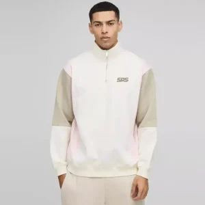 Oversized Man Colour Block Sweatshirt