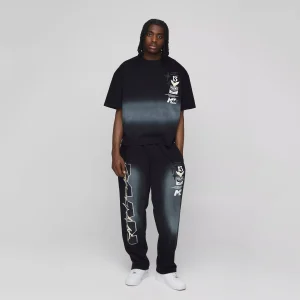 Oversized Boxy Graphic Hooded Zip Tracksuit