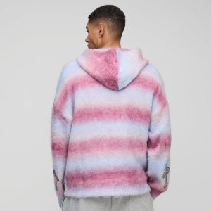 Oversized Boxy Doodle Graphic Puff Print Hoodie