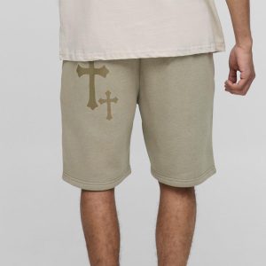 Khaki Relaxed Fit Cargo Shorts