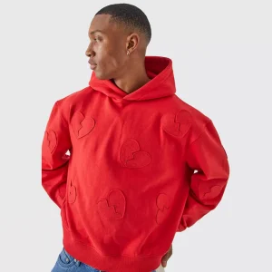 Oversized Star Applique BM Zip Through Hoodie